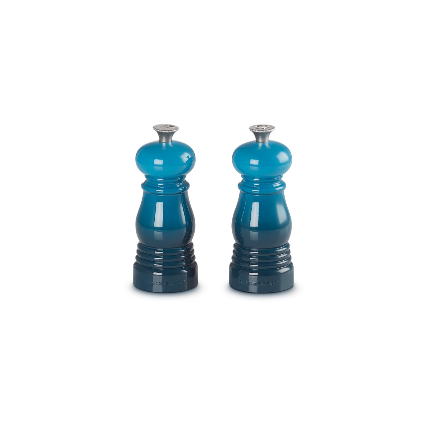Le Creuset-Le Creuset Mini 11cm Set of Salt & Pepper Mills Deep Teal